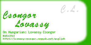 csongor lovassy business card